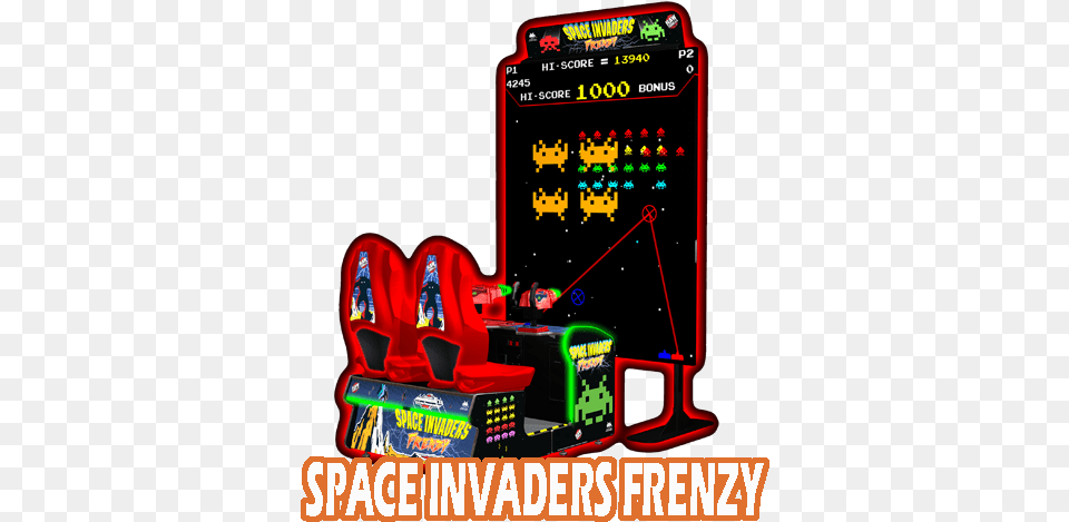 Raw Thrills Space Invaders Frenzy Space Invaders Arcade Machine Png