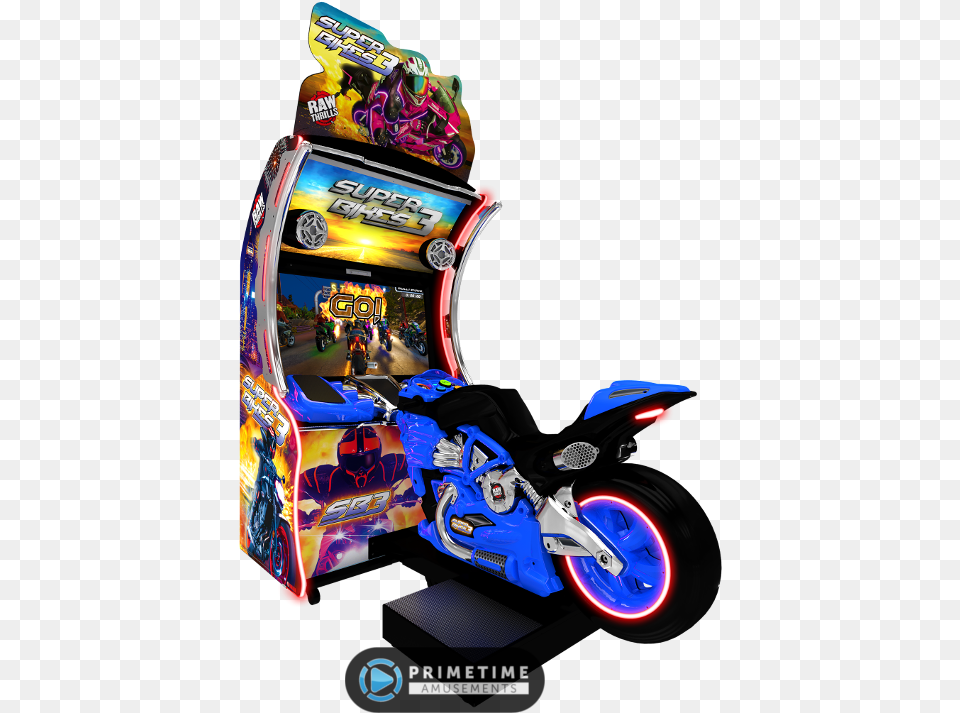 Raw Thrills Super Bikes Super Bikes 3 Arcade Game, Arcade Game Machine, Motorcycle, Transportation, Vehicle Free Png
