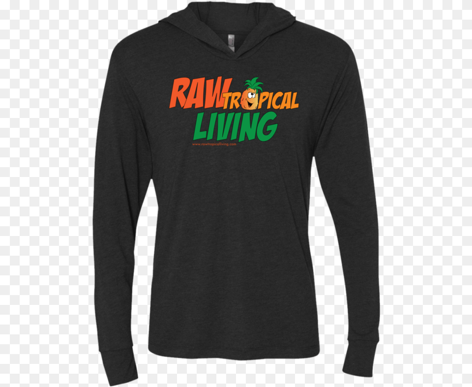 Raw Tropical Living Unisex Triblend Ls Hooded T Shirt, Sweatshirt, Clothing, Hoodie, Knitwear Free Png