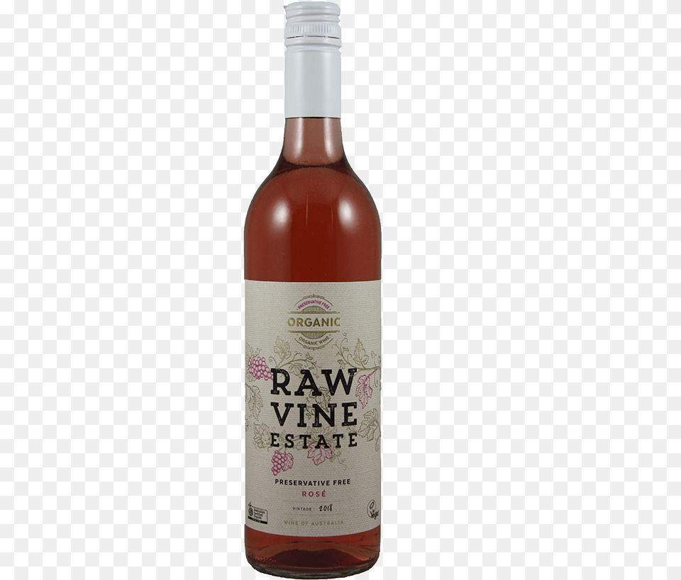 Raw Vine Estate Preservative 2018 Ros Glass Bottle, Alcohol, Beverage, Beer, Food Free Png Download