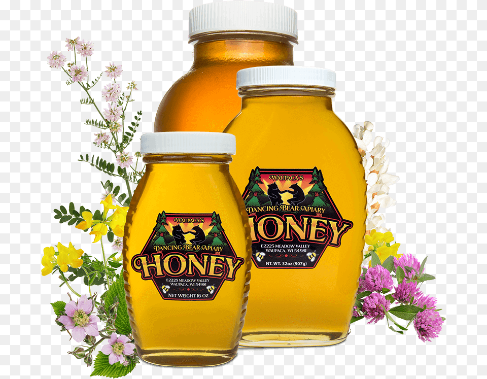 Raw Wildflower Honey Honey Label Design, Food, Jar Free Png