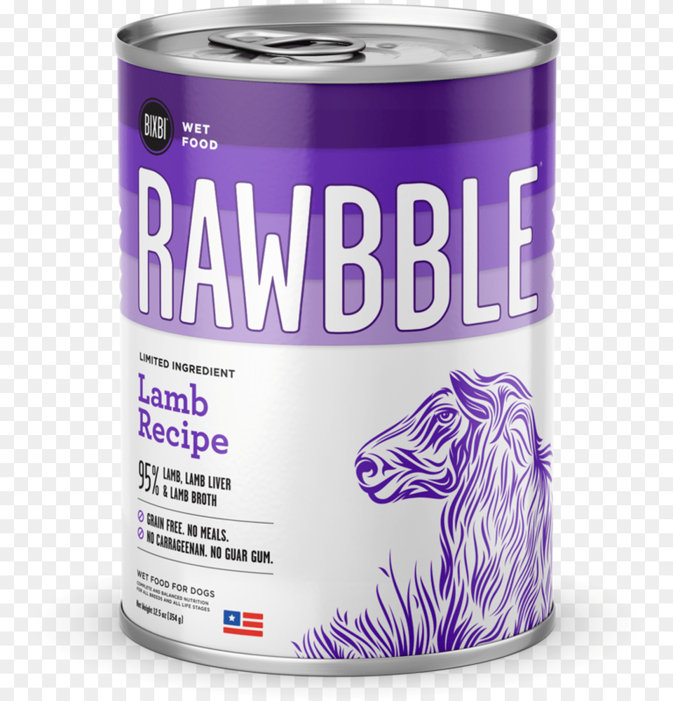 Rawbble Lamb Recipe Canned Dog Food, Tin, Can, Aluminium, Canned Goods Png