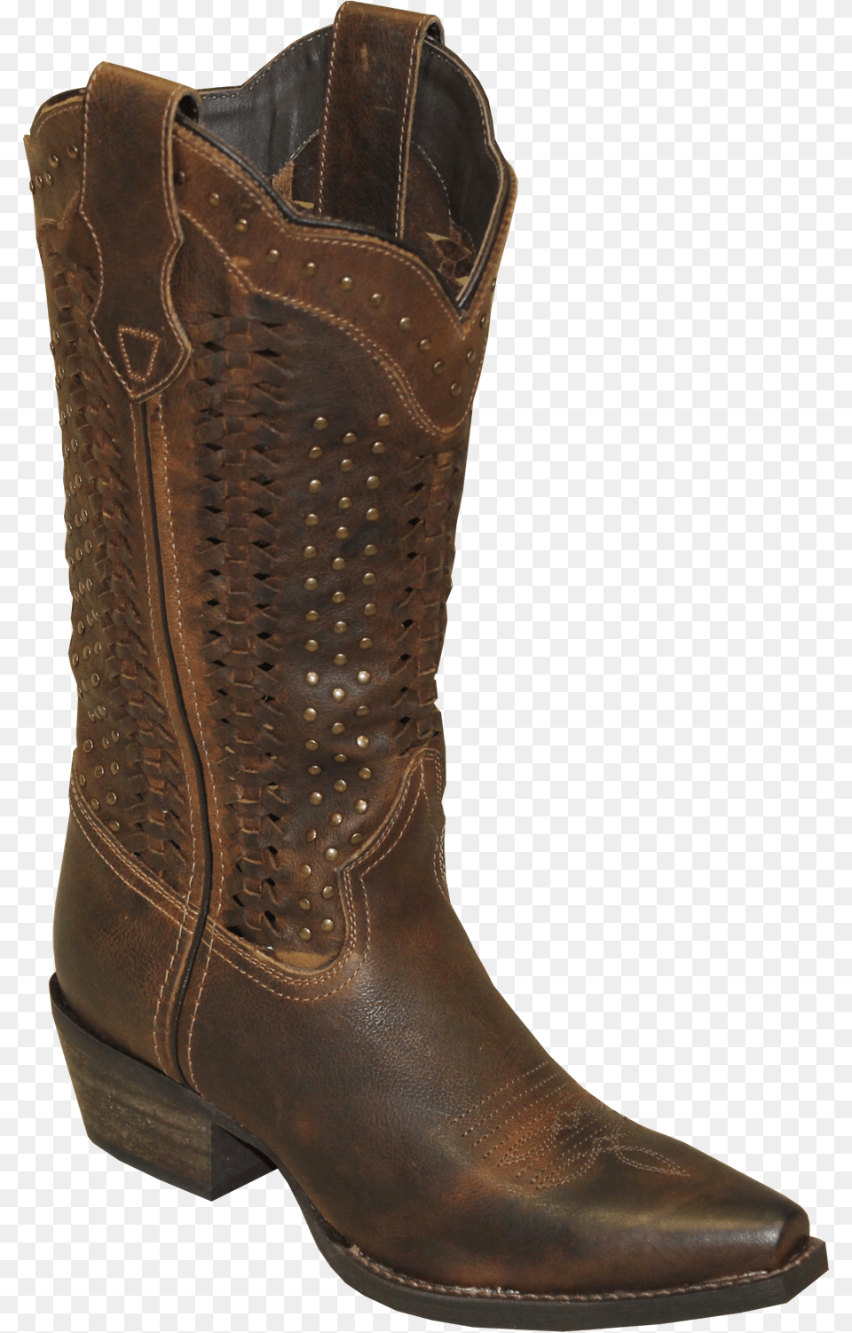 Rawhide By Abilene 12 Inch Brown Scalloped Top Hand Riding Boot, Clothing, Footwear, Shoe, Cowboy Boot Png Image