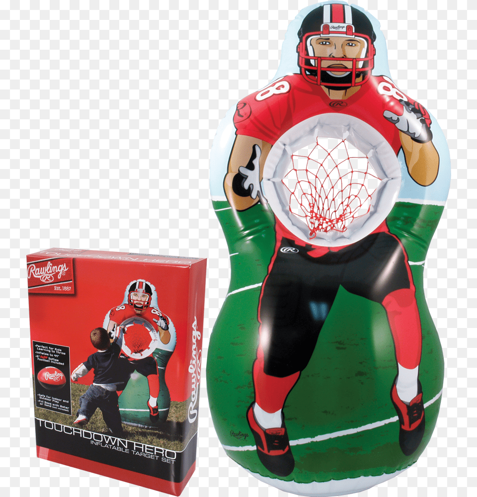 Rawlings Touchdown Hero Inflatable Target Set American Football Target Net, Helmet, Adult, Person, Woman Free Transparent Png