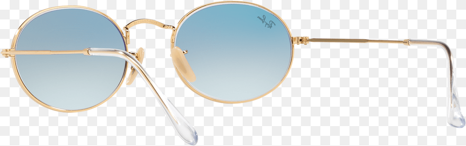 Ray Ban Oval Flat Lenses Gold Rb3547n 0013f 51 Circle, Accessories, Glasses, Sunglasses Png Image