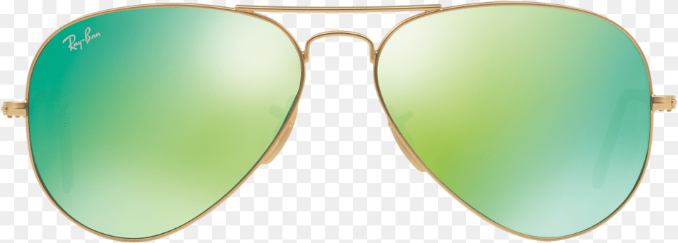 Ray Ban Matte Gold Green Mirror Style Cooling Glass, Accessories, Glasses, Sunglasses Png