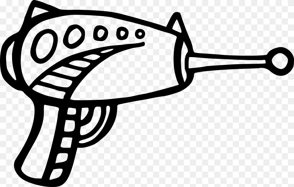 Ray Gun Clip Art, Gray Free Png