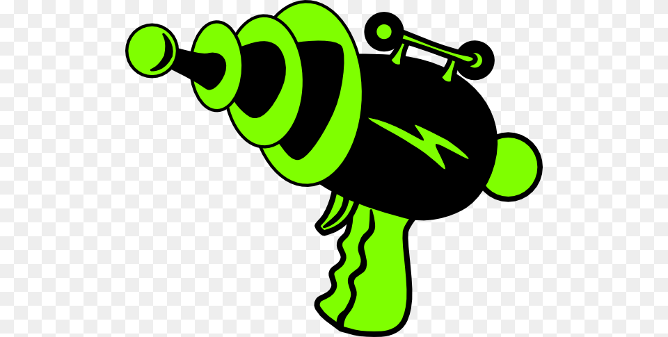 Ray Gun Green And Black No Shadow Clip Art For Web Png