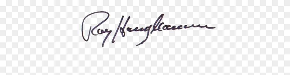 Ray Harryhausen Signature, Handwriting, Text Png Image