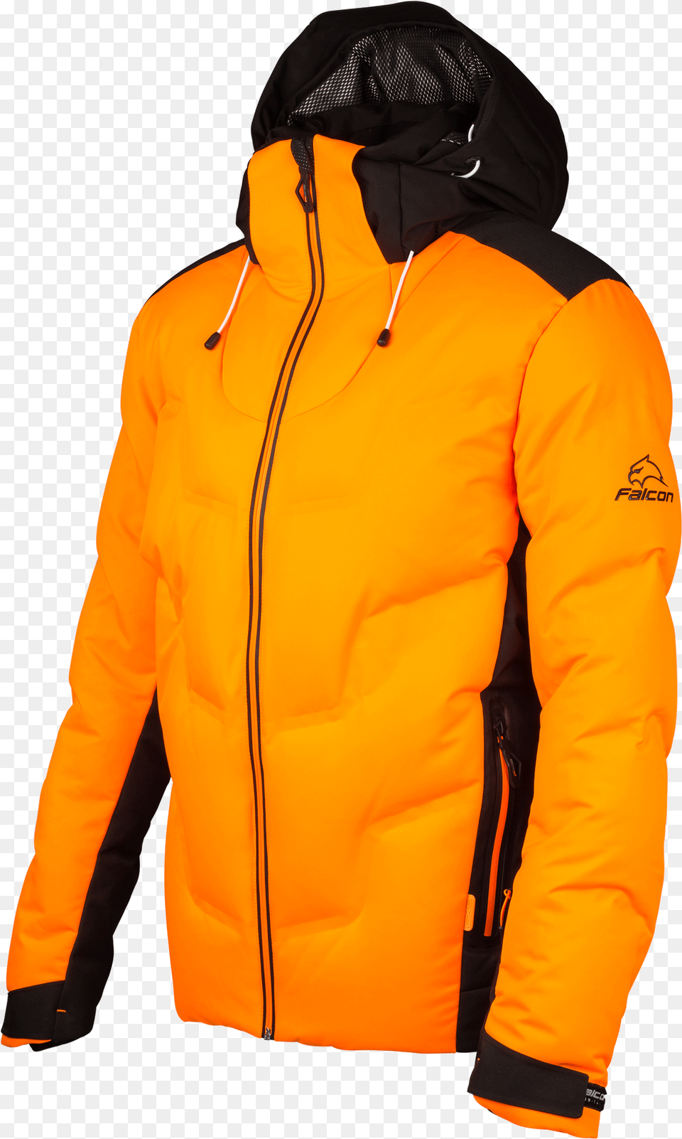 Ray Orange Clown Fish Falcon Jas Heren, Clothing, Coat, Jacket, Hood Png