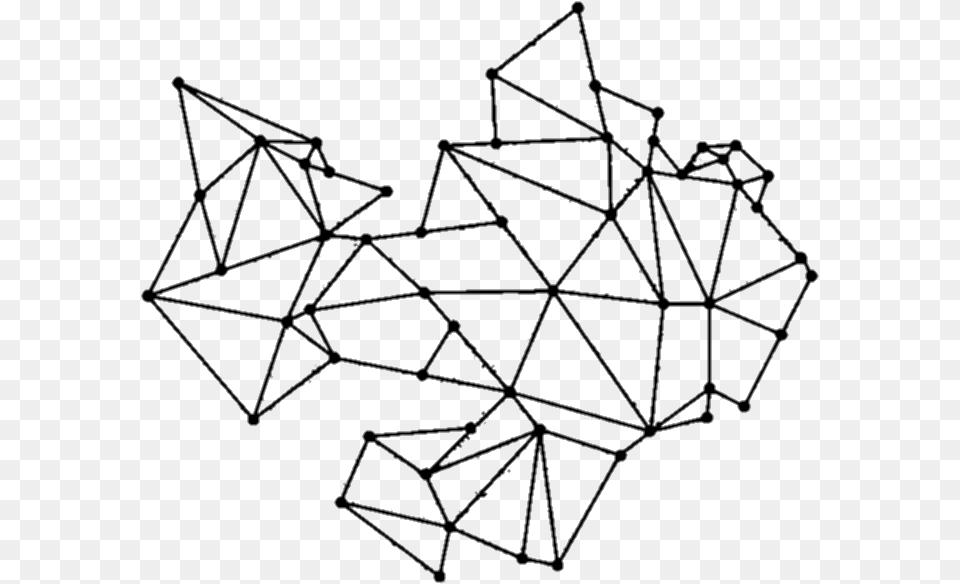 Rayas Matematica Triangulos Puntos Geometric Constellation Line Art, Gray Free Png