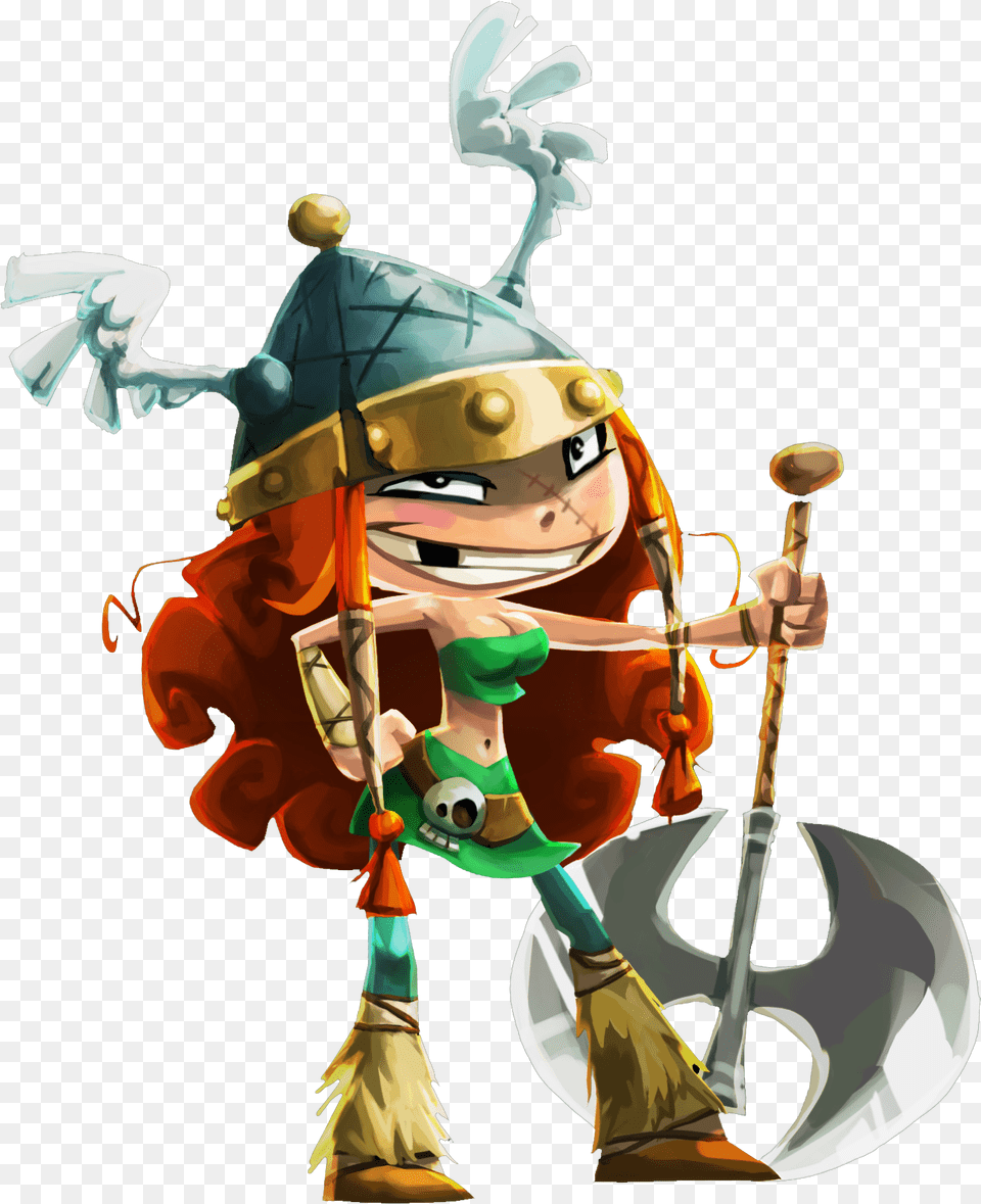 Rayman Legends Viking Girl, Cleaning, Person, Baby Free Png Download