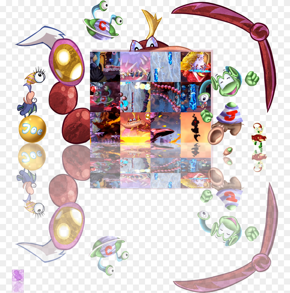 Rayman Origins Mod Compilation Rayman Origins Mod, Art, Collage, People, Person Png Image