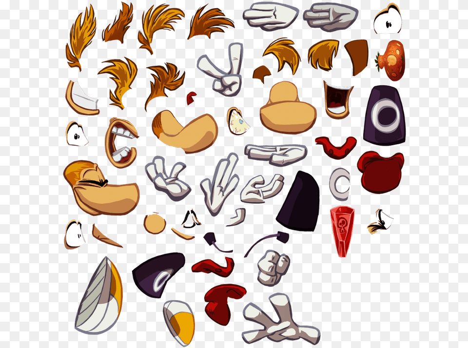 Rayman Ps1 Sprite Sheet, Art, Painting, Modern Art, Drawing Png