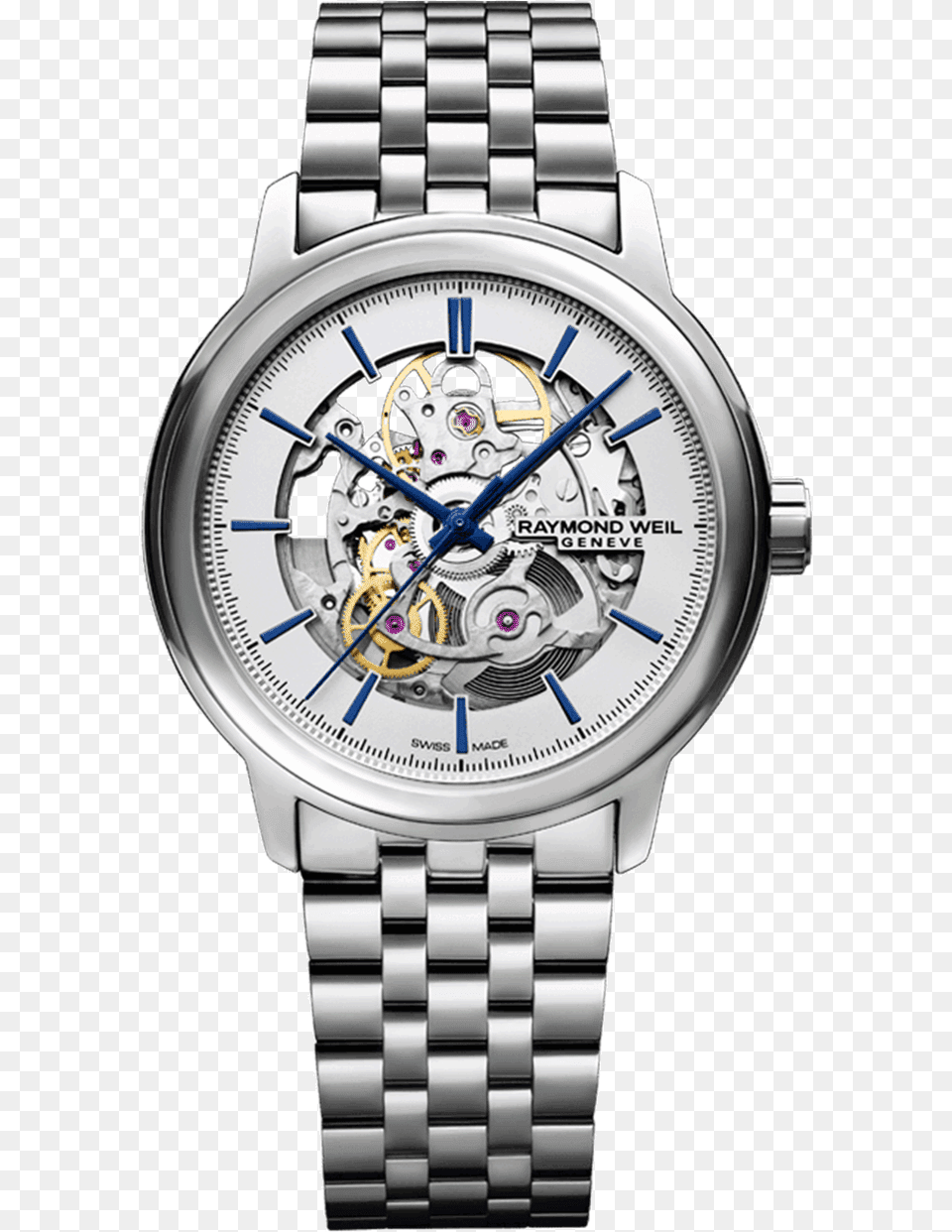 Raymond Weil Men S Maestro Skeleton Luxury Swiss Watch, Arm, Body Part, Person, Wristwatch Png Image