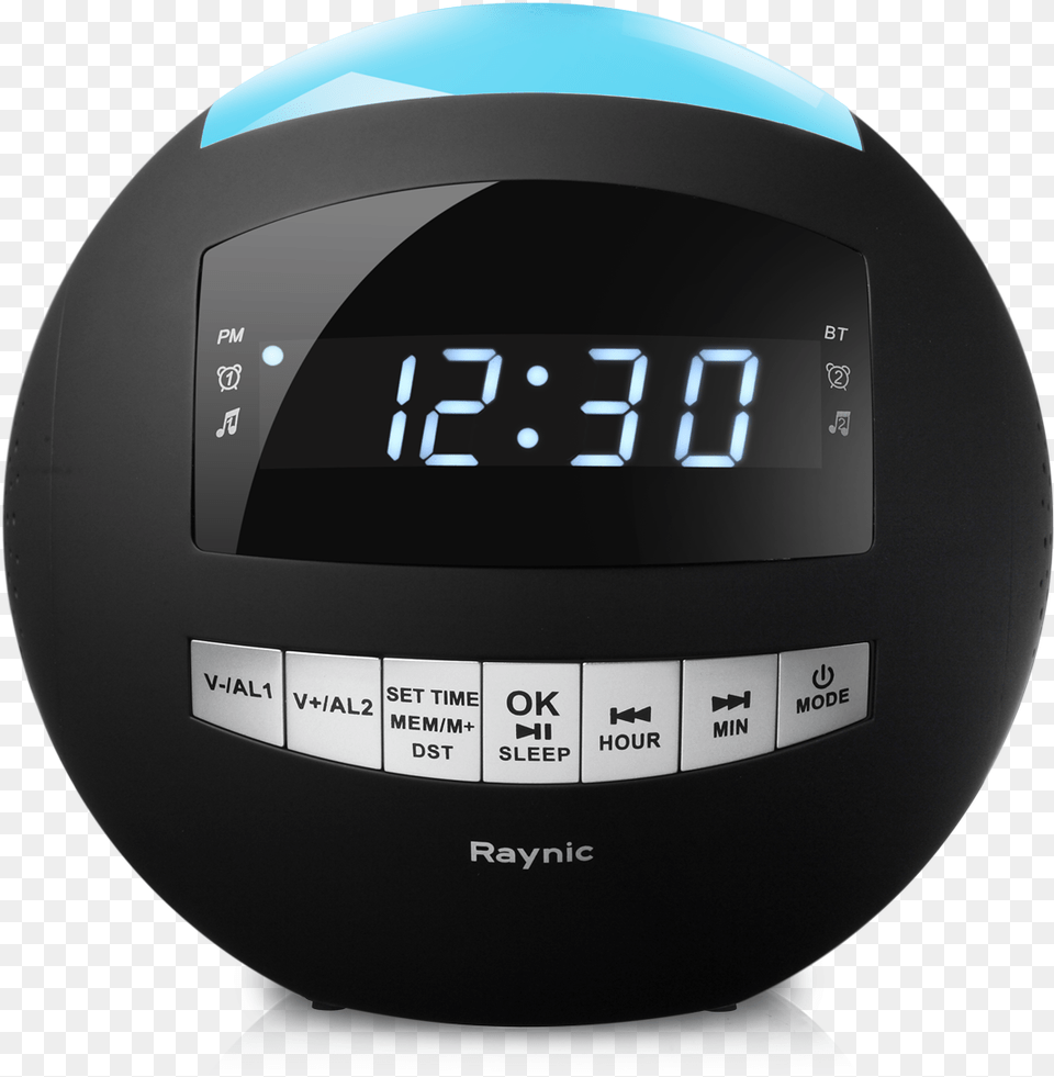 Raynic Dual Alarm Clock Radio Sphere Raynic Bluetooth Dual Alarm Clock Radio Fm, Alarm Clock, Digital Clock Png