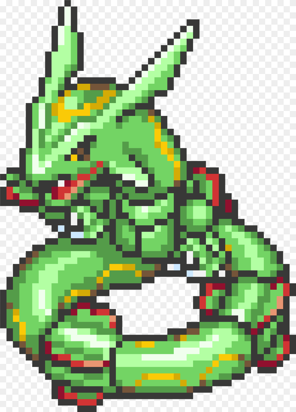 Rayquaza Rayquaza Pixel Art Pokemon, Animal, Lizard, Reptile Png