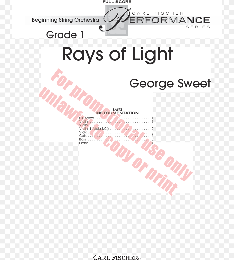 Rays Of Light By George Sweet Jw Pepper Sheet Music Thumbnail, Text, Advertisement, Poster, Page Free Transparent Png