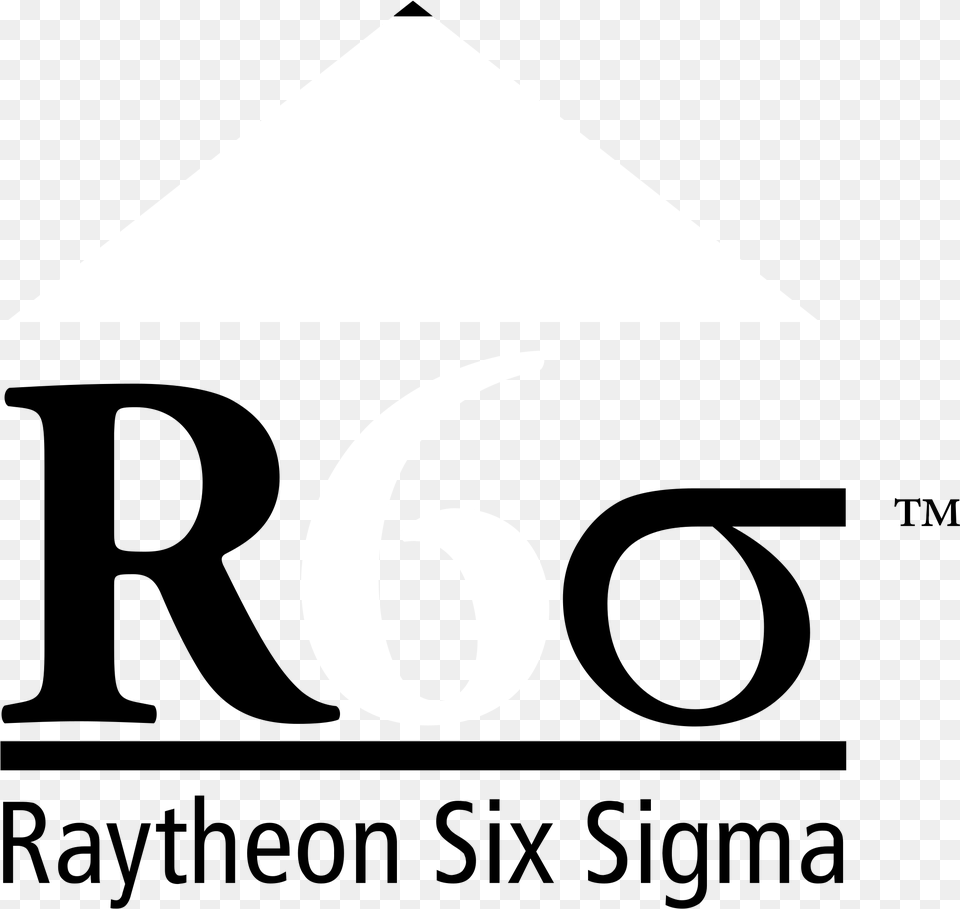 Raytheon Six Sigma Logo Black And White Raytheon Six Sigma, Symbol, Text, Triangle Png