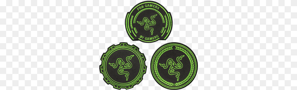 Razer Embroidery Patch Packet Patches Circle, Logo, Pattern Free Png