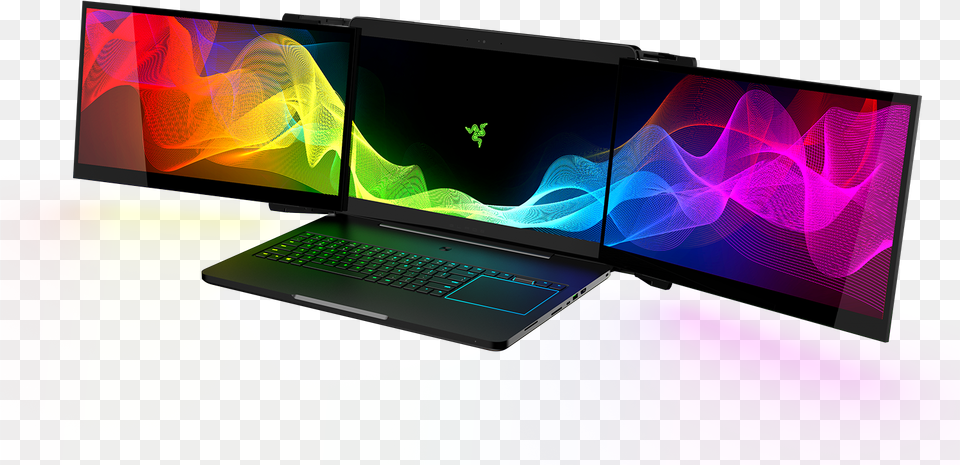 Razer Triple Screen Laptop, Computer, Electronics, Pc, Computer Hardware Png Image