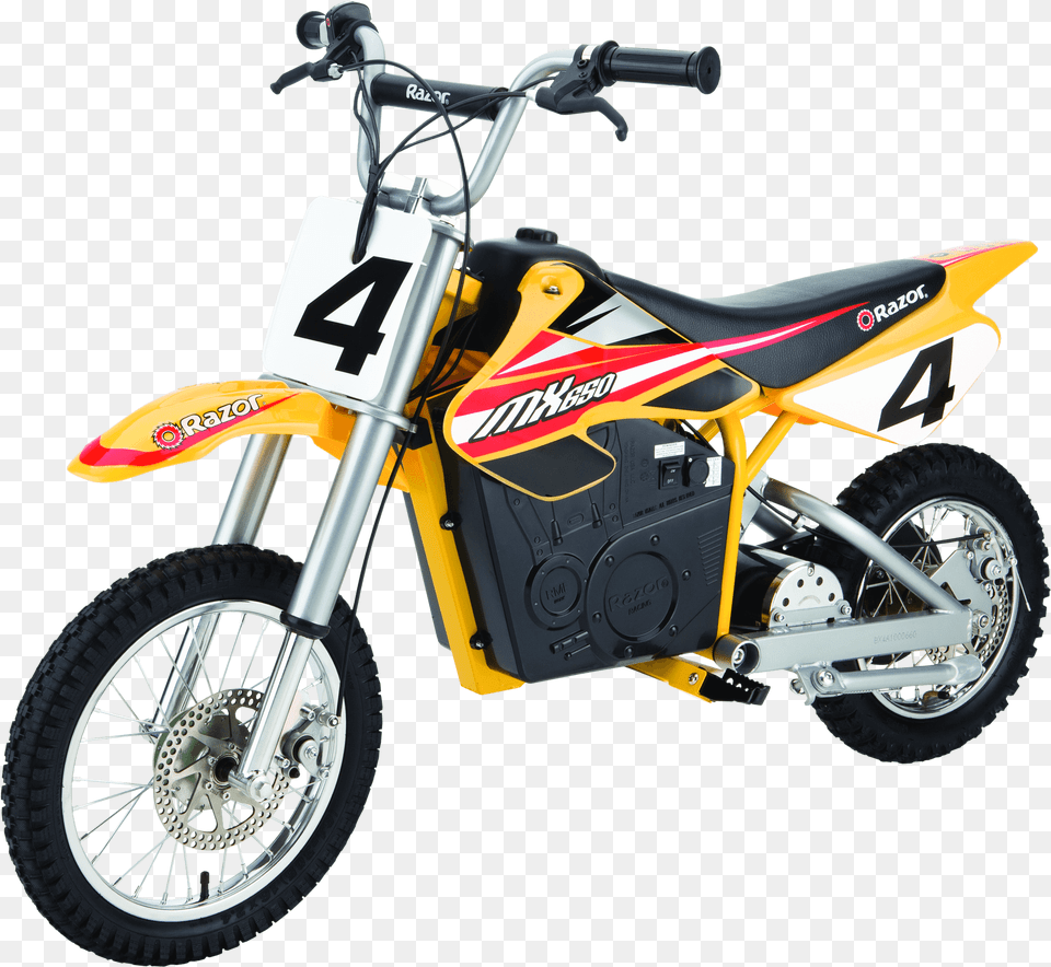 Razor Electric Dirt Bike, Spoke, Machine, Vehicle, Transportation Png
