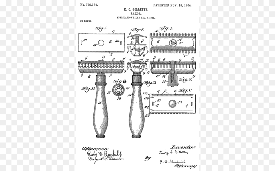 Razor Patent, Text Free Png Download