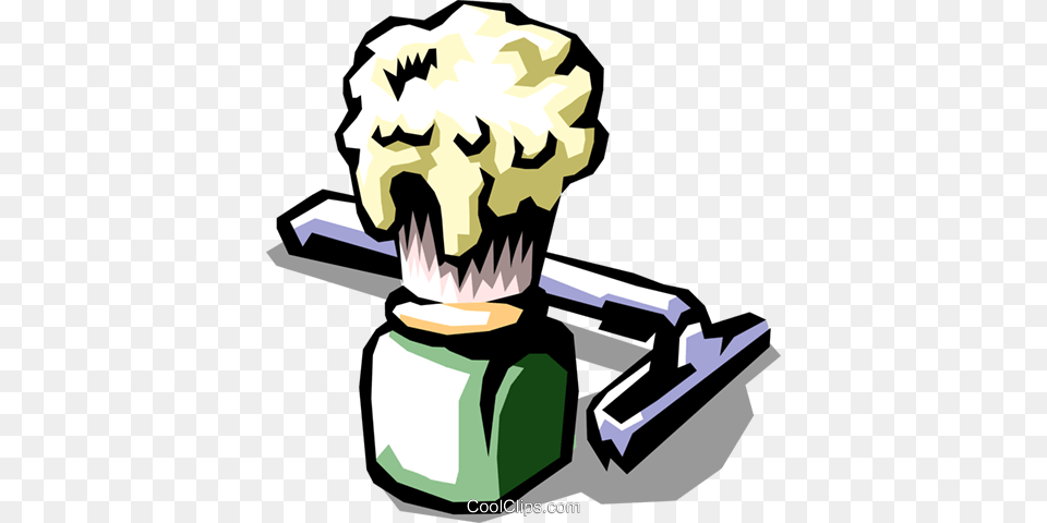 Razor With Shaving Cream Brush Royalty Free Vector Clip Art, Baby, Person, Head, Weapon Png