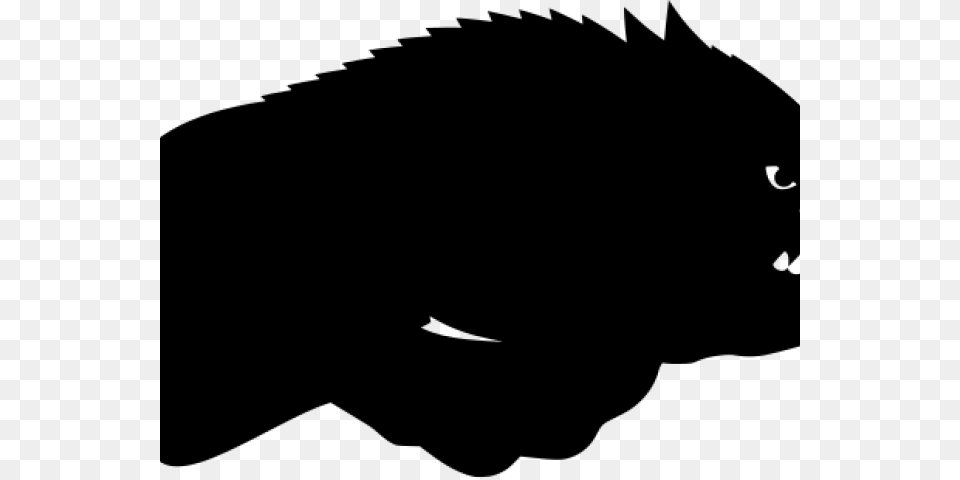 Razorback Silhouette Cliparts Black Arkansas Razorback Silhouette, Gray Free Png Download