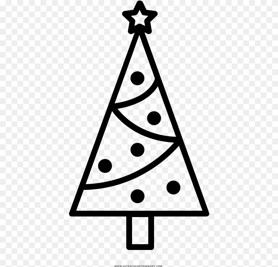 Rbol De Navidad Pgina Para Colorear Para Dibujar Pino De Navidad, Gray Png Image