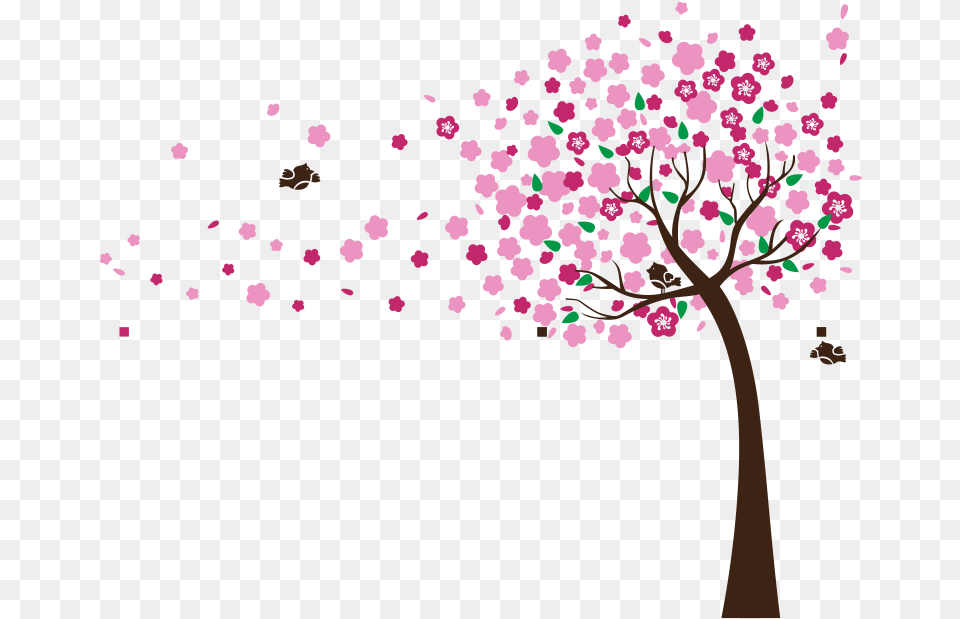 Rbol Floral Vinilos De Arboles, Flower, Plant, Cherry Blossom, Petal Png Image