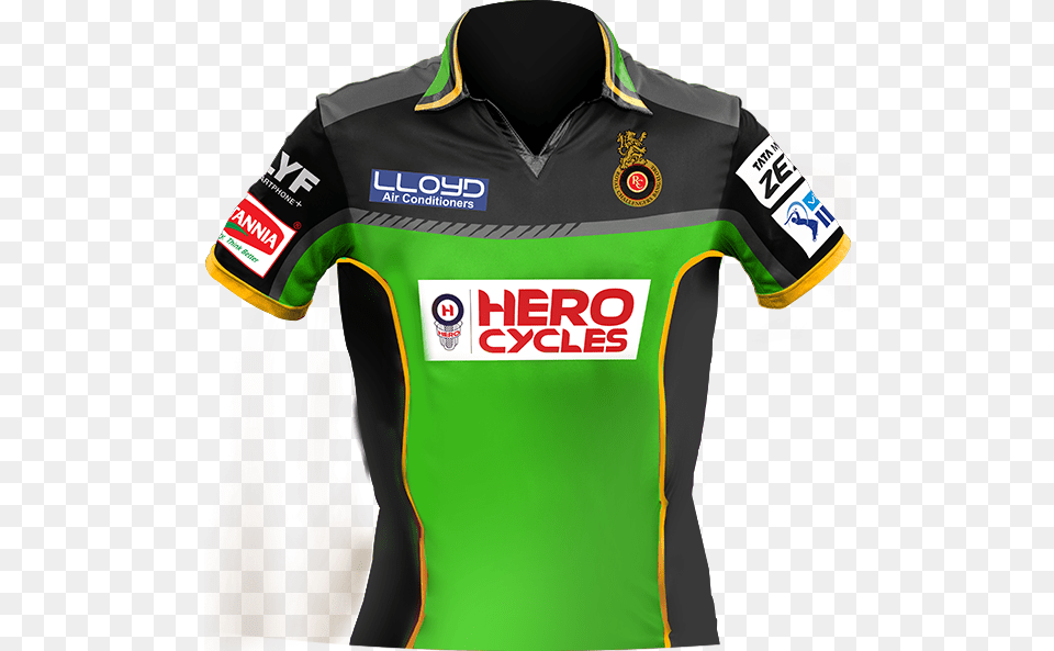 Rcb Green Jersey 2018, Clothing, Shirt, Adult, Male Png
