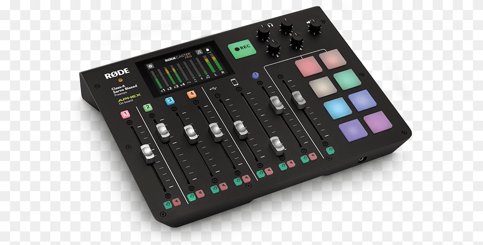 Rdecaster Pro Using Sound Pads Rde Microphones Rodecaster Pro, Indoors, Room, Studio, Electronics Png