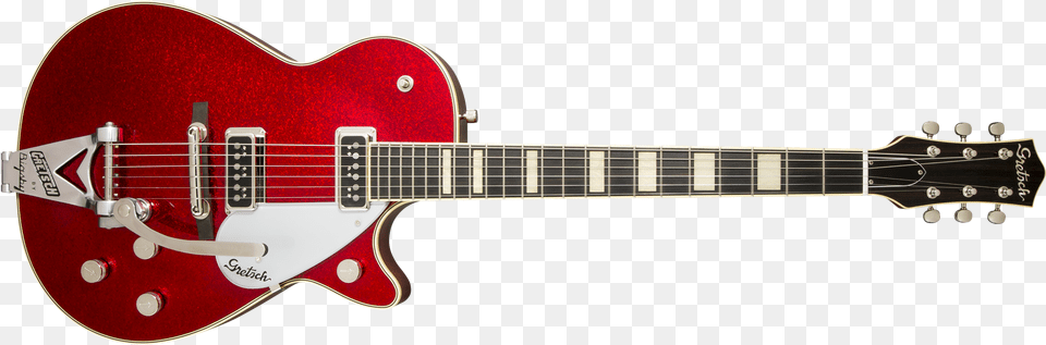 Rdsp Ltd15 Duo Jet Ebony Fingerboard Red Gretsch Duo Jet Red Sparkle, Guitar, Musical Instrument, Electric Guitar, Bass Guitar Png Image