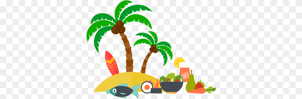 Re Preparing Your Hawaiian Dream Hawaii Palm Trees, Plant, Vegetation, Food, Fruit Free Png Download