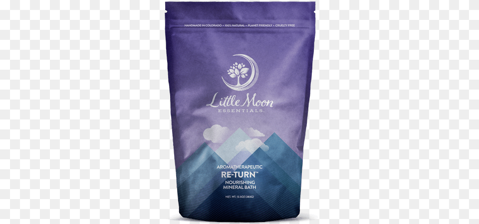 Re Turn Salt 13oz Little Moon Essentials Re Turn Nourishing Mineral Bath, Powder, Advertisement Png Image
