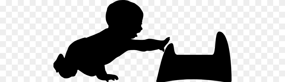 Reaching Hand Silhouette, Baby, Person, Head, Face Free Transparent Png