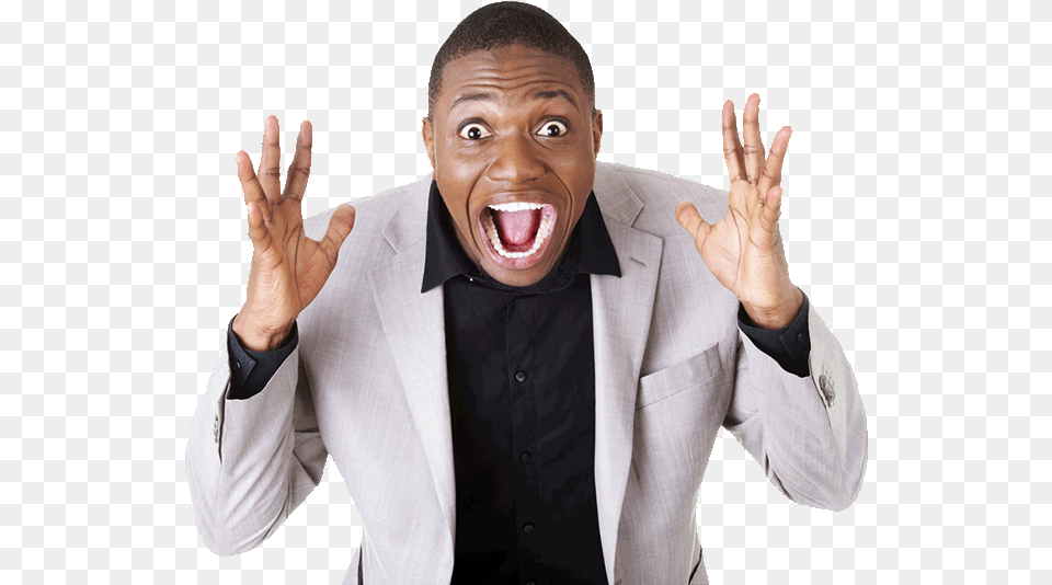 Reaction Surprised Black Man, Face, Person, Head, Adult Png Image