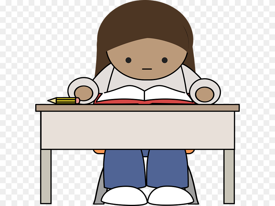 Read In Class Clipart, Reading, Person, Baby, Furniture Free Png Download