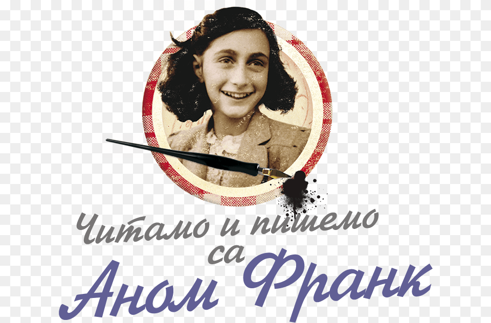 Reading And Writing With Anne Frank In Serbia Anne Frank, Person, Portrait, Face, Photography Png Image