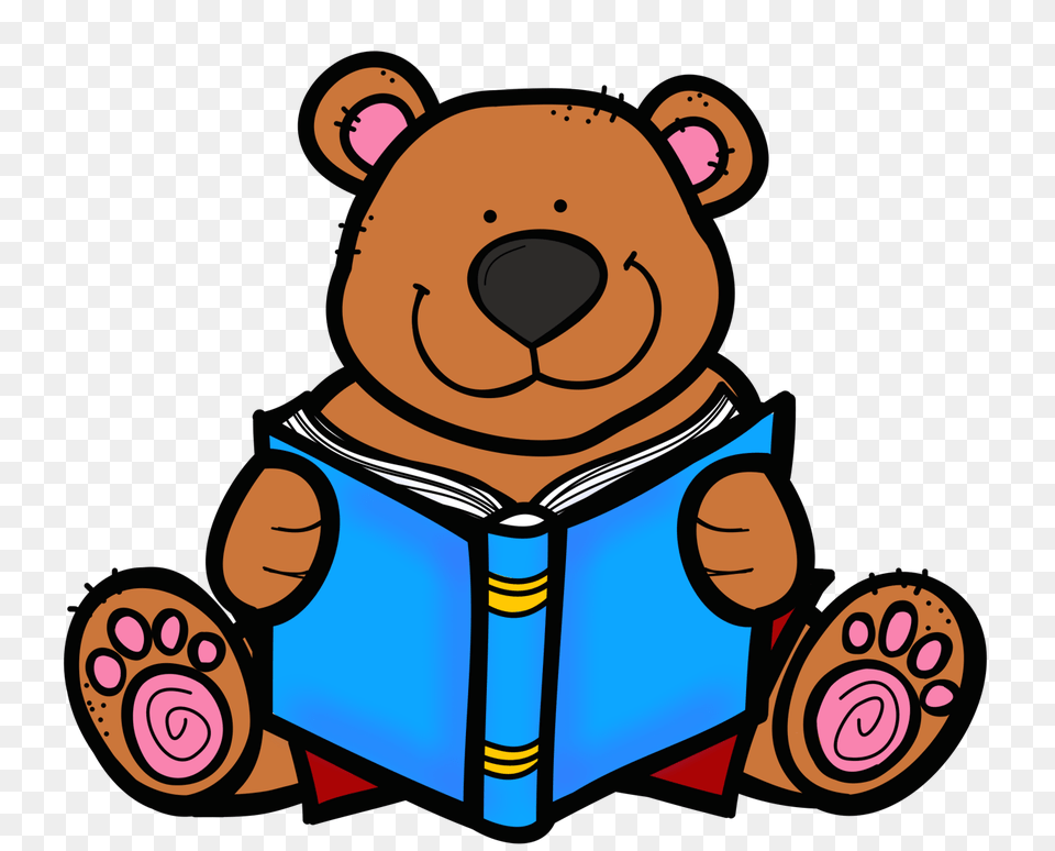 Reading Clip Art Black And White Huge Freebie Teddy Bear, Toy Free Png Download