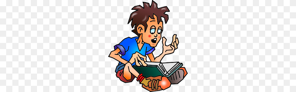 Reading Clipart, Book, Comics, Person, Publication Free Png Download