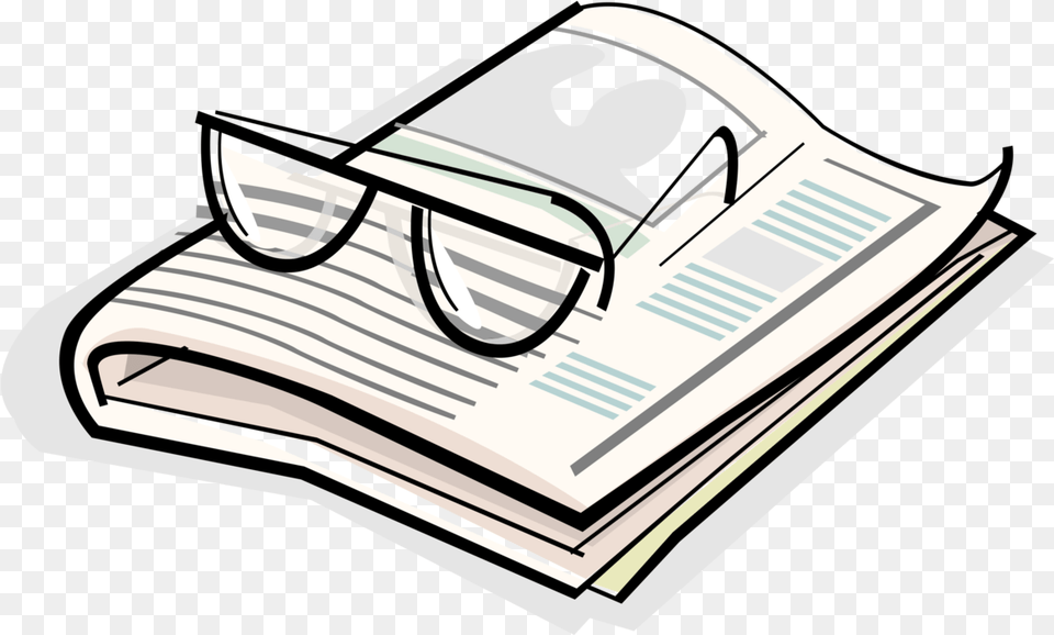 Reading Glasses And Newspaper Vector Image Glasses Newspaper, Book, Publication, Text, Page Free Png