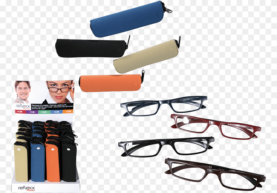 Reading Glasses With Plastic Frame In Plain Coloured Composite Material, Accessories, Adult, Female, Person Free Png Download