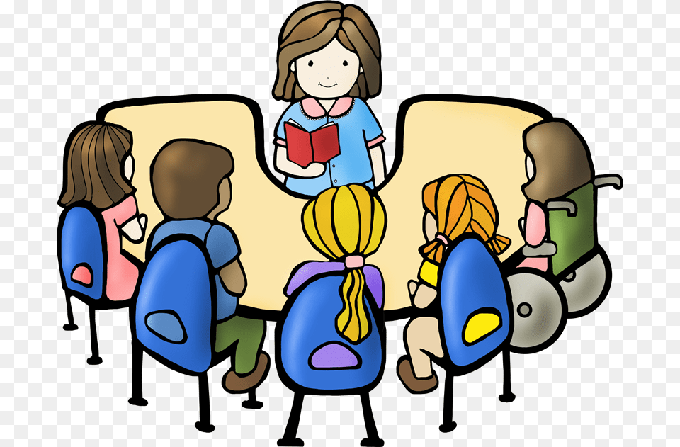 Reading Group Clipart Student Clipart Background, Book, Comics, Publication, Baby Free Transparent Png