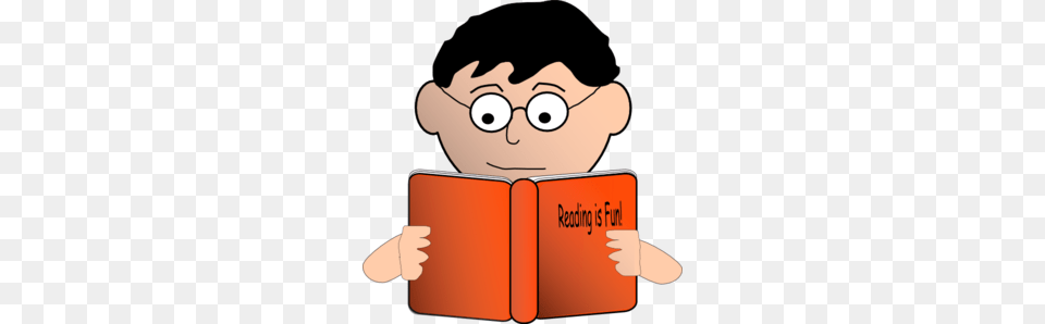 Reading Is Fun Clip Art, Person, Book, Publication, Face Free Png Download