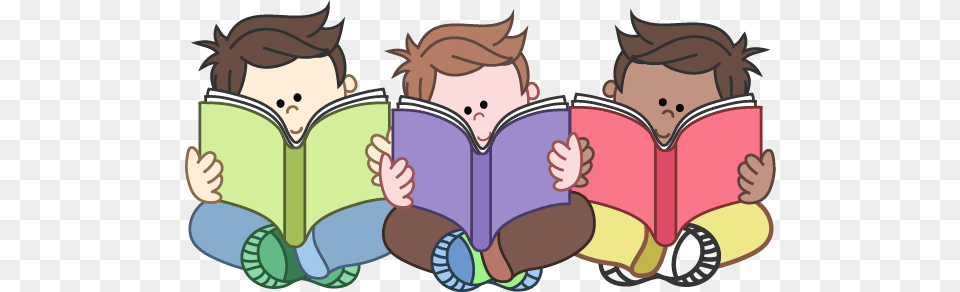 Reading Kids Reading Clipart, Person, Book, Publication, Plant Free Png Download