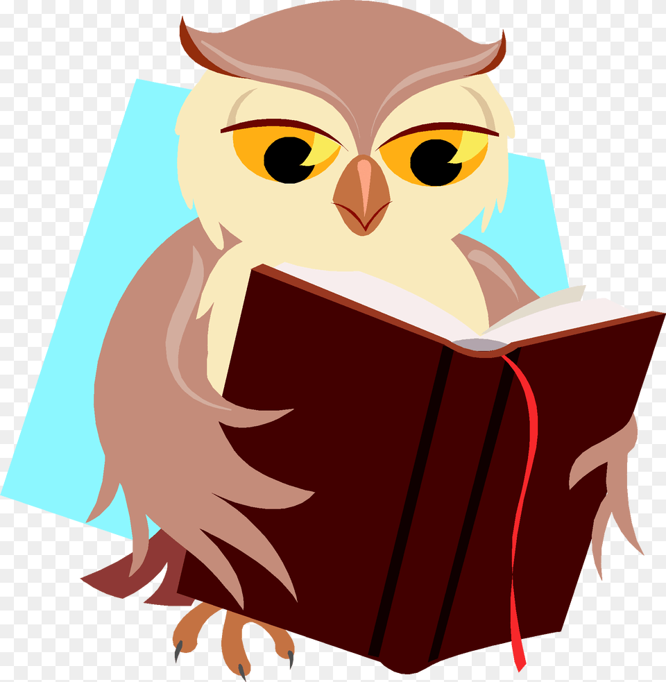 Reading Owl Clipart Schliferaward Transparent Reading Owl, Book, Person, Publication, Baby Free Png Download