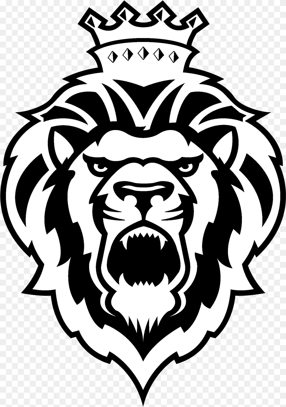Reading Royals Logo Transparent Lion With Crown Vector, Stencil, Baby, Person, Face Png