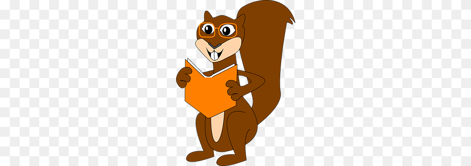 Reading Squirrel Cartoon Png